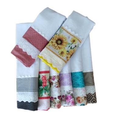 Imagem de Kit Pano de Prato com 08 unidades Com Estampas Variadas - Bordados da 