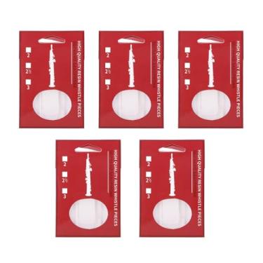 Imagem de Saxofone Soprano Reeds Força 2.5 Bb Resina Sax Soprano Reeds para Prática Diária Stage Concert Músicos Profissionais Iniciantes 5 Pack (Preto) (Branco)