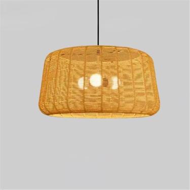 Imagem de OUFULA Industrial Estilo Retro Corda De Cânhamo Pendente Lâmpada Personalidade Criativa Internet Bar Café Restaurante Quarto Roupa Loja Balcão Bar Candelabro (H D50CM)