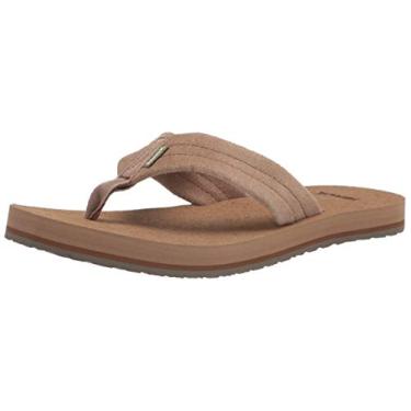 Imagem de Sanuk Chinelo de camurça masculino Beer Cozy Stacker, Bronzeado, 7