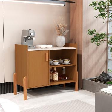 Imagem de Aparador Buffet Retrô Multiuso Luxor Com 1 Porta Cedro/off-white