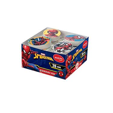 Imagem de Borracha Decorada Spider-Man Sortidas - Caixa com 20 Molin, Multicor
