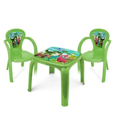 Imagem de Kit Mesa Mesinha e 2 Cadeira Infantil Educativa Resistente Brincar Est