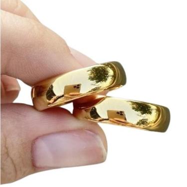 Imagem de Alianças Tradicionais 6mm Banhadas Ouro 18k - Aliansa