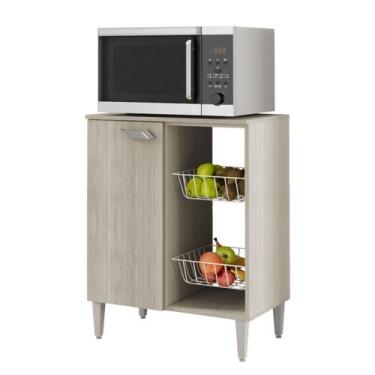 Imagem de Balcão Fruteira com 1 porta e 2 cestos 0,63 cm Esmeralda HR Móveis, El