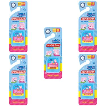 Imagem de 5 FIO DENTAL INFANTIL - PEPPA PIG - 20M - AZUL - DENTALCLEAN