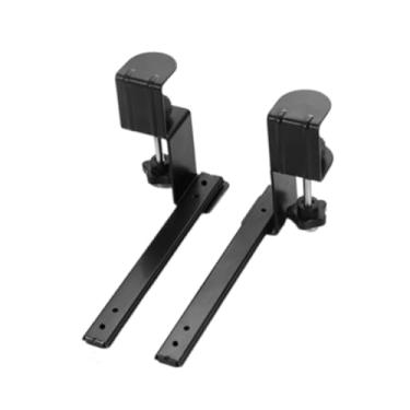 Imagem de Generic 2 bandejas deslizantes para teclado embaixo da mesa, suporte lateral para mesa, resistente, extensão total, fácil de instalar, gavetas deslizantes
