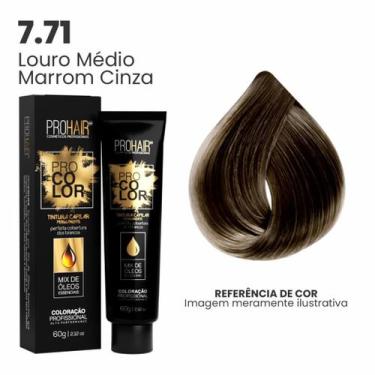 Imagem de Coloração Profissional 60g Pro Color - PROHAIR, 7.71 Louro Médio Marro