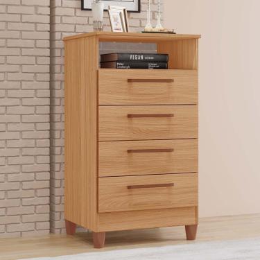 Imagem de Cômoda Star 100% MDF Tuboarte 4 Gavetas 1 Deck