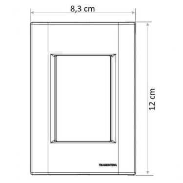 Imagem de Conjunto 4x2 1 Interruptor Simples 10 A 250 V 1 Tomada 2p+t 10 A 250 V Tramontina Giz
