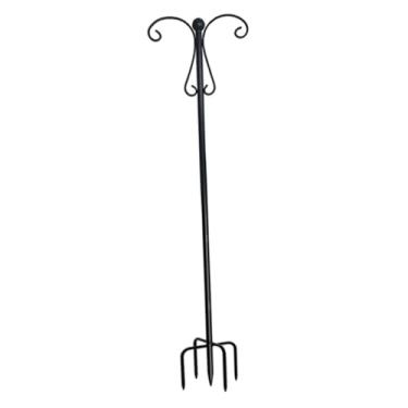 Imagem de Generic Suporte de suspensão de jardim com gancho duplo para decoração de metal, alimentador de pássaros, poste de jardim, gancho para cesta de flores, ninhos, 274 Cm