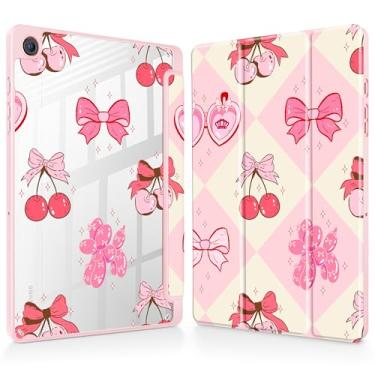 Imagem de Mektron Capa para Samsung Galaxy Tab A9+/A9 Plus 11 polegadas modelo 2024 (SM-X210/X216/X218) com suporte para caneta S, capa fina transparente + suporte de três dobras + despertar/hibernar automático