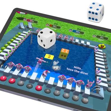 Imagem de GoDice 2 Pack - The Connected Smart dice, Brings The Most Popular dice Games to Digital Life. Educational, Fun, and Innovative. Set of 2 dice with USB Charger.