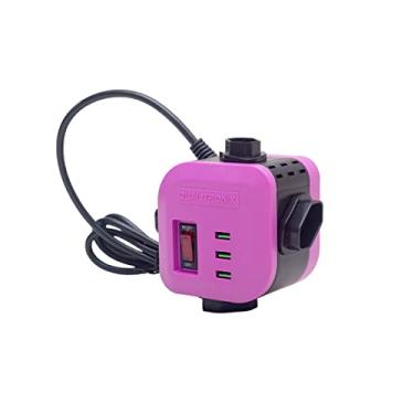 Imagem de Filtro de Linha Torre com DPS Multi Energia – 4 Tomadas + 3 Portas USB, Proteção contra Surtos Lilas