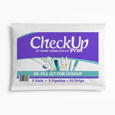 Imagem de Kit de refil CheckUp Dog Pro – 10 tiras de teste de urina (10A), 5 pipetas, 5 frascos – triagem de saúde canina em casa para glicose, proteína, pH, leucócitos, nitrito, sangue e mais