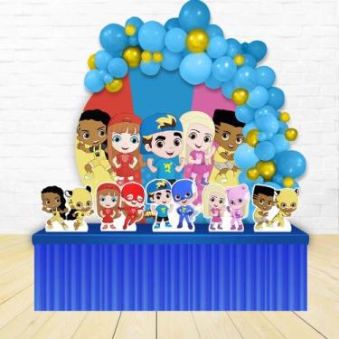 Imagem de KIT Festa Redondo Decoração Infantil Luccas Neto Azul - IMPAKTO VISUAL