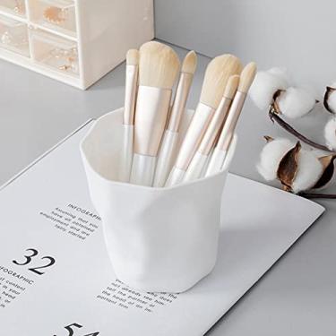 Imagem de HEEPDD Porta -pincel de Maquiagem, Escova de Escovas de Plisséticos Irregulares Grandes da Boca, Porta -Caneta Organizador de Caneta para Vaidade da Mesa de Mesa de de Banheiro Nan Nan
