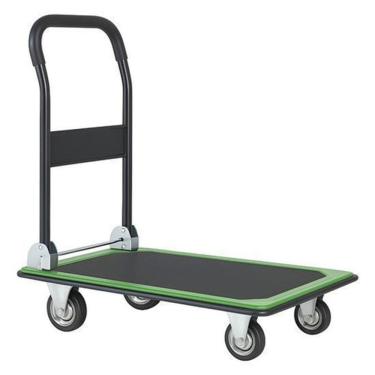 Imagem de Carrinho De Carga Dobravel Plataforma 150Kg Aço Roda Maciça