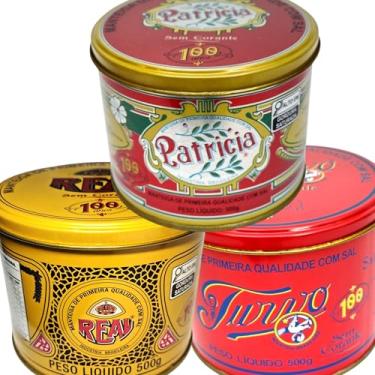 Imagem de COMBO 3 Manteigas - REAL - PATRICIA - TURVO - Latas 500g - Sem conservantes - 100 Anos Tradição artesanal interior mineiro