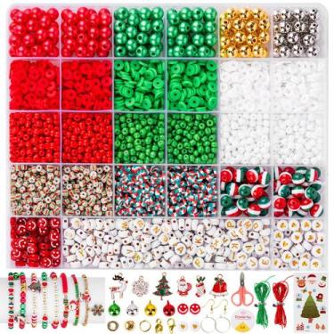 Imagem de Kit de pulseira de amizade de Natal Goldwise com miçangas e pingentes