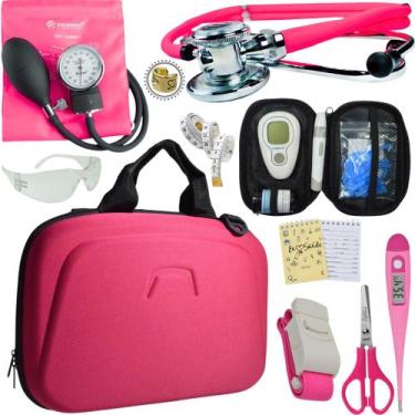 Imagem de Kit Enfermagem Maleta Completo Super Luxo + Monitor Glicose - Love Sau