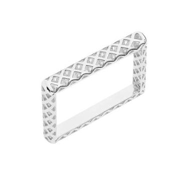 Imagem de Anel Vazado Soft Quadrado Folheado Prata 925 - Papillon Semi Jóias, 14