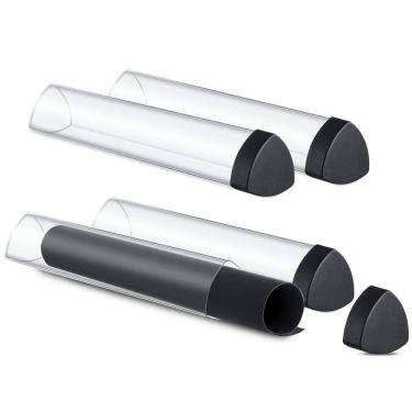 Imagem de Playmat Tube Uiifan em forma de prisma, PVC transparente, 38 cm, 4 unidades