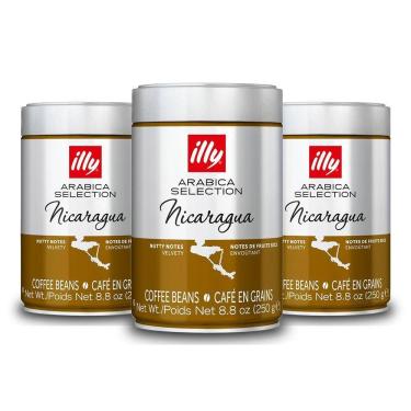 Imagem de Café Illy Nicarágua Grãos 100% Arábica Kit 3 Embalagens 250G