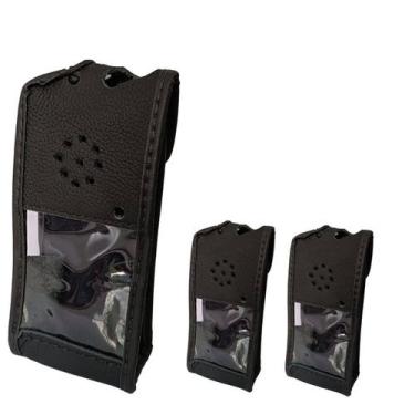 Imagem de Kit 3 Capas de Couro Para Rádio Comunicador Uv-9r Uv9r Plus Baofeng