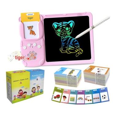 Imagem de Toddler Toy Rylai Talking Flash Cards 510 Sight Words com tablet