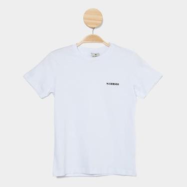 Imagem de Camiseta Infantil Nicoboco Básica Menino, Branco, 6A