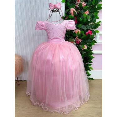 Imagem de Vestido Longo Infantil Gabriela Rosa para Bebê - Enjoy, Pastel pink, 1