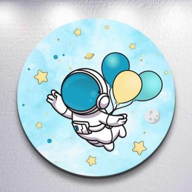 Imagem de Decoração infantil festa com painel redondo capa Astronauta Galaxia Es