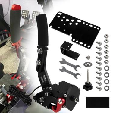 Imagem de RULLINE PC Racing Game USB Handbrake for 16-Bit SIM - Compatible with G27, G29, G920, G923, T500, T300 - Linear Handbrake with Fixing Clip and Plate