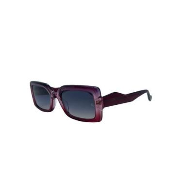 Imagem de Óculos Solar Ana Hickmann Ah90042 C02 Bordô Translúcido Lente Cinza De