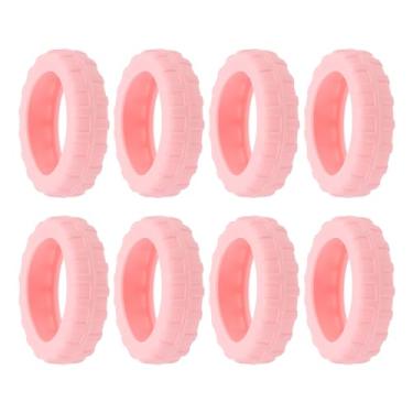 Imagem de Capa para rodas de bagagem, pacote com 8 capas de viagem de silicone para a maioria dos conjuntos de bagagem com 8 rodas giratórias, rosa, tbd, Tbd
