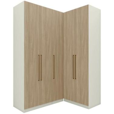 Imagem de Guarda Roupa Modulado 3 Pecas 241x160 Cm Seletto Areia Jequitiba Henn 