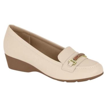 Imagem de Sapato feminino anabela ultra conforto modare, Creme, 37