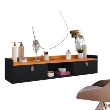 Imagem de Penteadeira Camarim Suspensa Com 2 Porta E Passa Fios(Preto /)