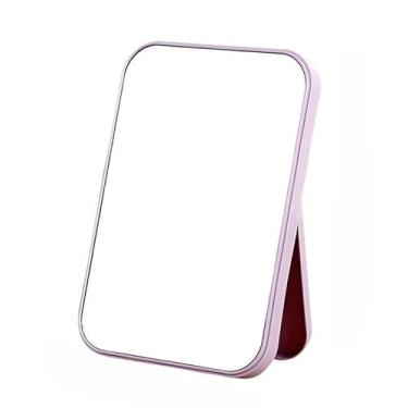 Imagem de Espelho Maquiagem, Espelho para Maquiagem Dobrável de Mesa Retangular Penteadeira Acessórios de Portatil, 21.5cm X 14.5cm X 2cm(ROXO)