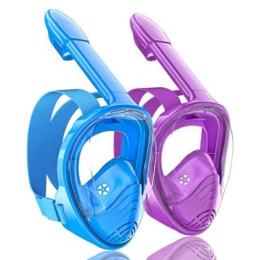 Imagem de Máscara de snorkel QingSong Kids com vista panorâmica de 180 para rost
