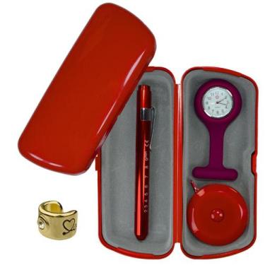 Imagem de Relogio Lapela Estojo Lanterna Fita Metrica Saude Enfermagem Medicina 