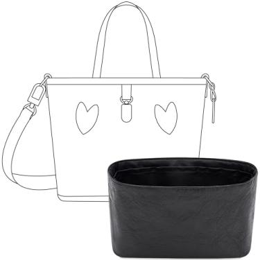 Imagem de FANJI Project Inserção organizadora para bolsa LV Neverfull-BB, ajuste personalizado dentro de bolsa leve e resistente à água com zíper (preto fosco)