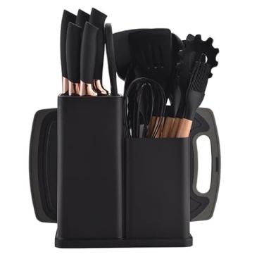 Imagem de Conjunto De UtensíLios De Cozinha | Silicone E Materiais PláSticos DuráVeis(PRETO)