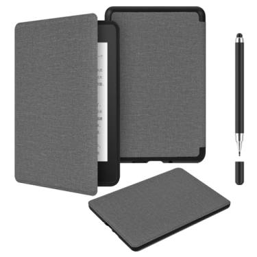 Imagem de Akacy Capa de textura de tecido para viagem Kindle de 15.2 cm (versão 2014). Capa traseira de borracha TPU de silicone flexível fina e macia com cantos reforçados (5)