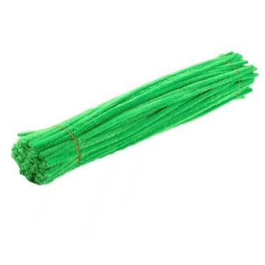 Imagem de Dioche Limpadores de Cachimbo de Hastes de Chenille, Brinquedos Artesanais para Educação Infantil DIY, Cores Ricas, Material Durável, Forte Flexibilidade, Adequados para Cursos (Fruta verde)