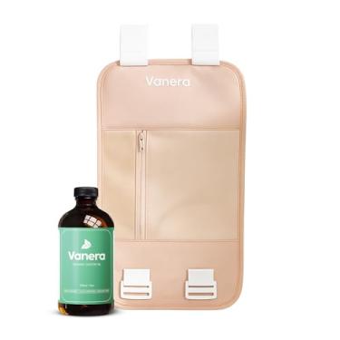 Imagem de Vanera Embalagem de óleo de rícino – envoltório reutilizável de algodão orgânico com alças ajustáveis e design à prova de vazamento para conforto natural