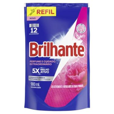Imagem de Brilhante Sabão Líquido Perfume e Cuidado Extraordinário Sachê 900ml Refil