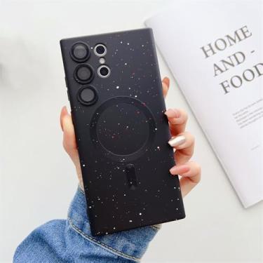 Imagem de Capa de silicone fosca com bolinhas para Samsung S25 S24 S23 S22 Ultra S21 Plus S20 FE Note 20, capa protetora de lente de câmera, preta, para Samsung S23Ultra