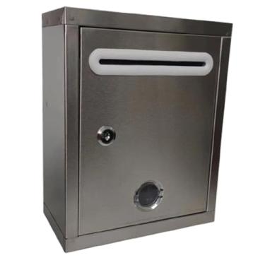 Imagem de Bothyi Caixa de Correio de Parede para de Correspondências e Documentos, Versátil e Robusta, em aço Inoxidável com Fechadura, 21 Cm X 11 Cm X 27